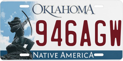 OK license plate 946AGW