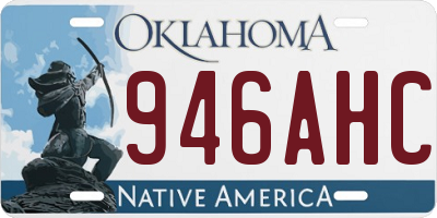 OK license plate 946AHC