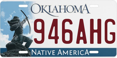 OK license plate 946AHG