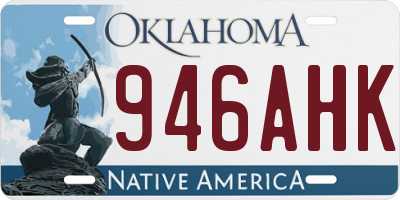 OK license plate 946AHK