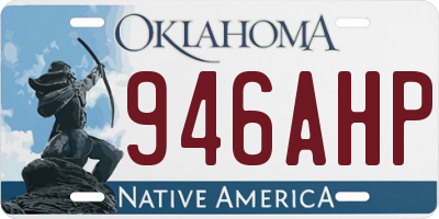 OK license plate 946AHP