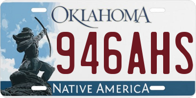 OK license plate 946AHS