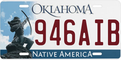 OK license plate 946AIB