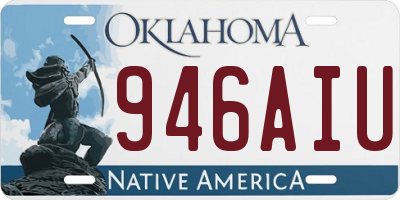 OK license plate 946AIU