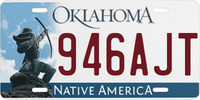 OK license plate 946AJT