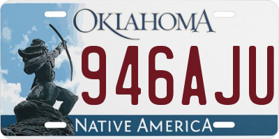 OK license plate 946AJU