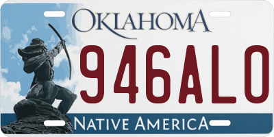 OK license plate 946ALO