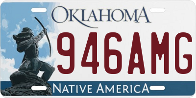 OK license plate 946AMG