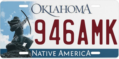 OK license plate 946AMK