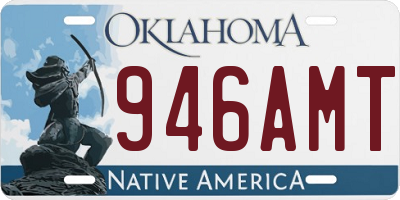 OK license plate 946AMT