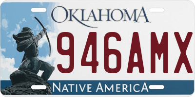 OK license plate 946AMX