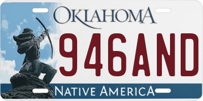 OK license plate 946AND