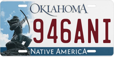 OK license plate 946ANI