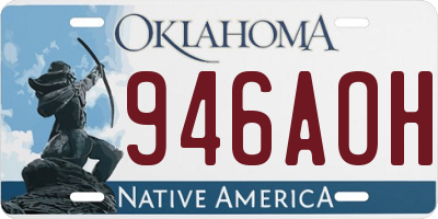 OK license plate 946AOH