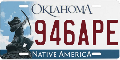 OK license plate 946APE