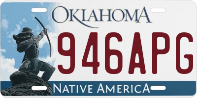 OK license plate 946APG