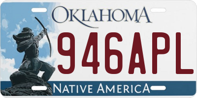 OK license plate 946APL