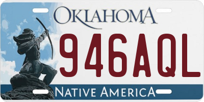 OK license plate 946AQL