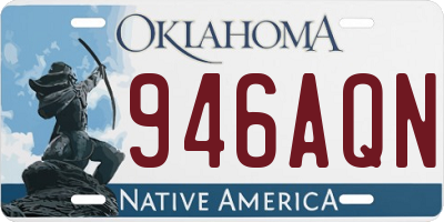 OK license plate 946AQN