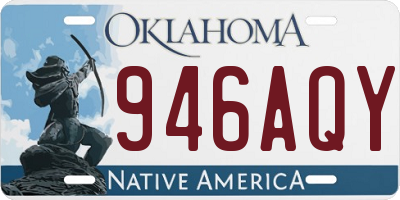 OK license plate 946AQY