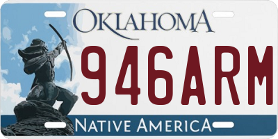 OK license plate 946ARM