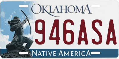 OK license plate 946ASA