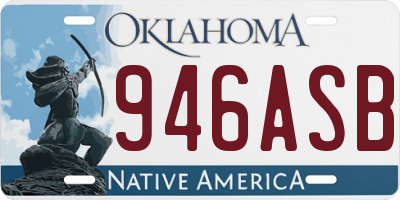 OK license plate 946ASB