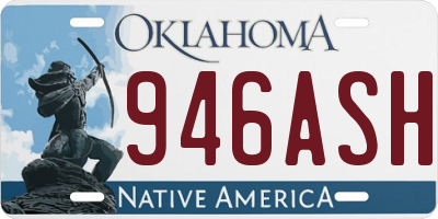 OK license plate 946ASH