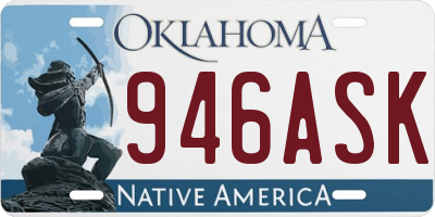 OK license plate 946ASK