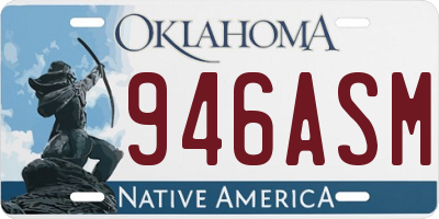 OK license plate 946ASM