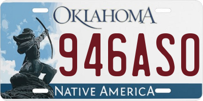OK license plate 946ASO