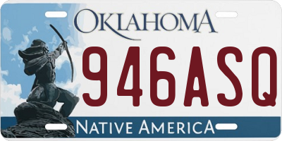 OK license plate 946ASQ