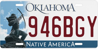 OK license plate 946BGY