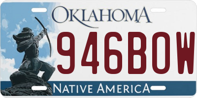 OK license plate 946BOW