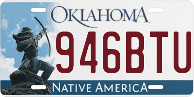 OK license plate 946BTU