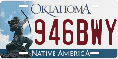 OK license plate 946BWY