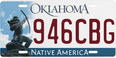 OK license plate 946CBG
