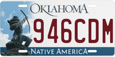OK license plate 946CDM