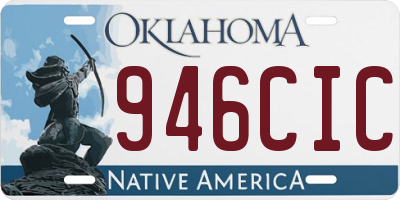 OK license plate 946CIC