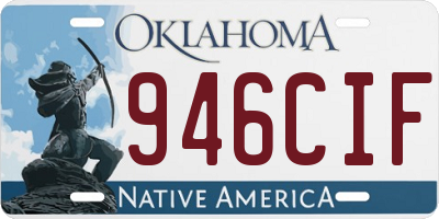 OK license plate 946CIF