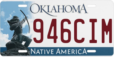 OK license plate 946CIM