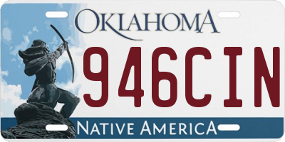OK license plate 946CIN
