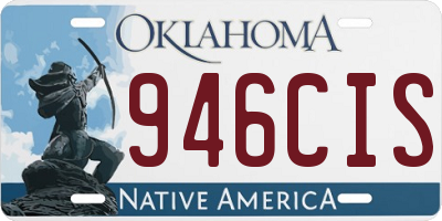 OK license plate 946CIS