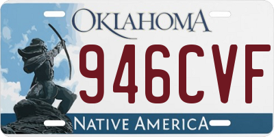 OK license plate 946CVF