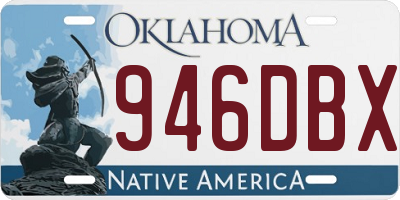 OK license plate 946DBX