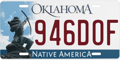 OK license plate 946DOF