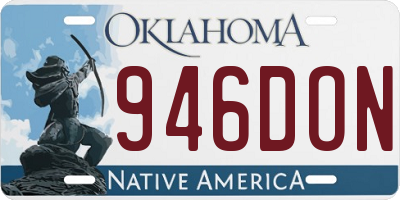 OK license plate 946DON