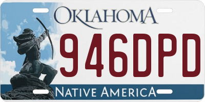 OK license plate 946DPD