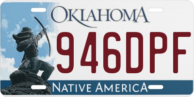 OK license plate 946DPF