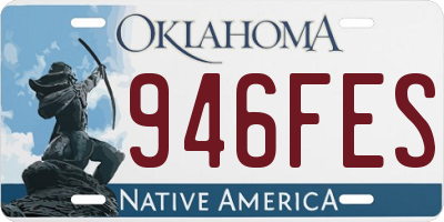 OK license plate 946FES